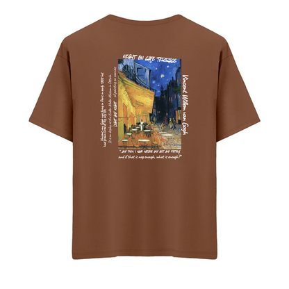 Night on Cafe Terrace Oversize T-Shirt