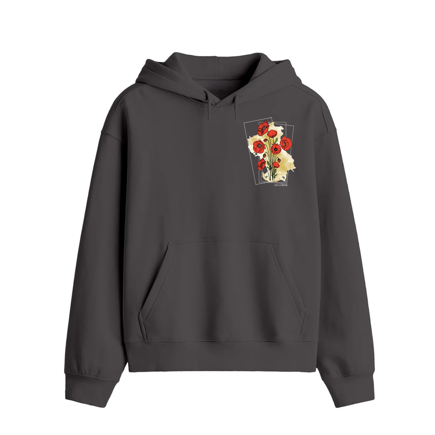 December Scarlet Bloom Premium Hoodie
