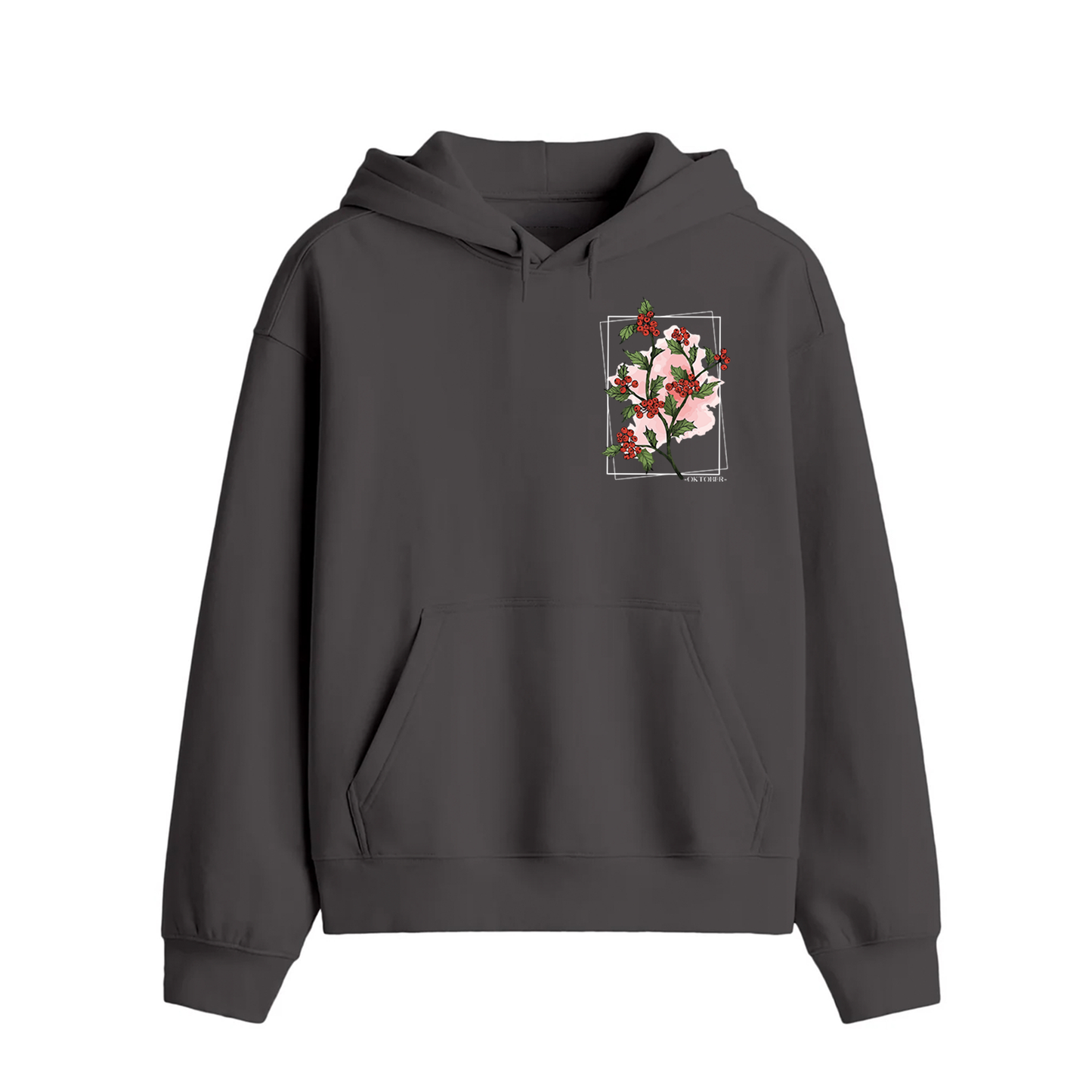 Oktober Crimson Bloom Premium Hoodie