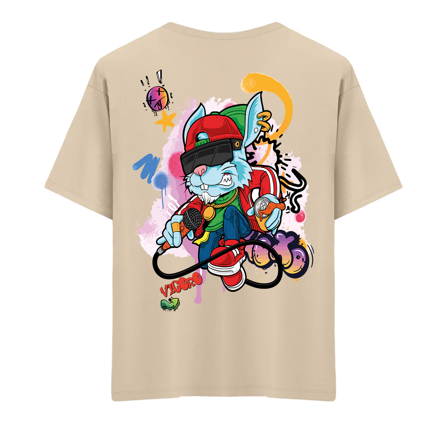 Graffiti Bunny Oversize T-Shirt