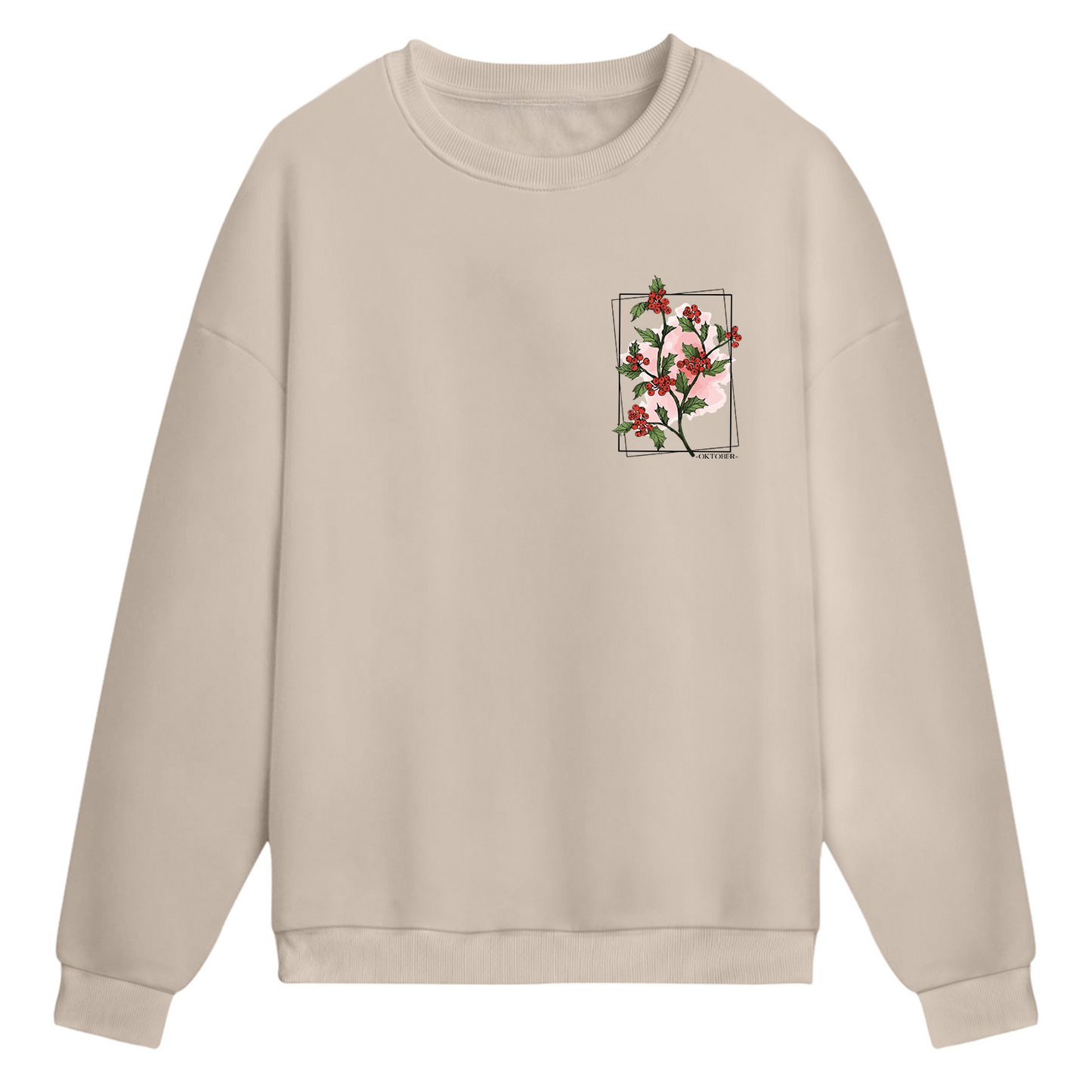 Oktober Crimson Bloom Sweatshirt