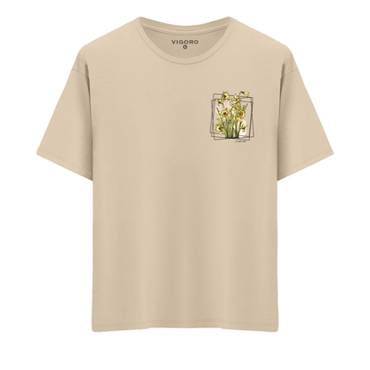 Februari Golden Bloom Oversize T-Shirt