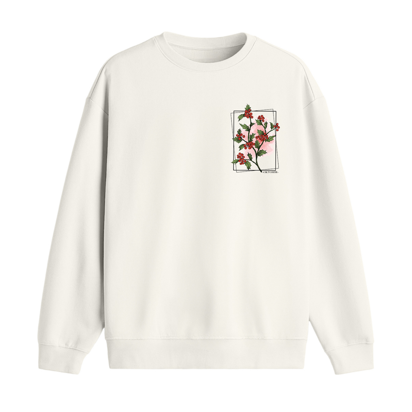 Oktober Crimson Bloom Premium Sweatshirt