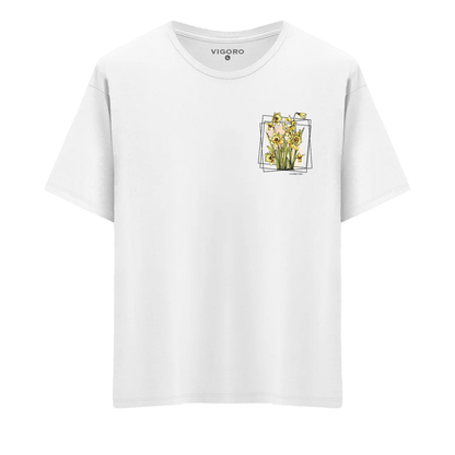 Februari Golden Bloom Oversize T-Shirt