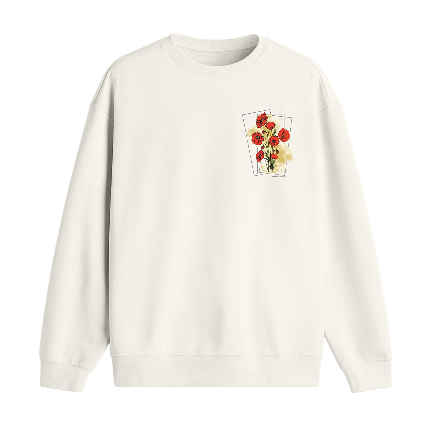 December Scarlet Bloom Premium Sweatshirt