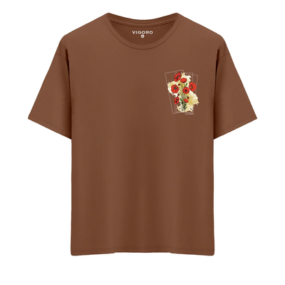 December Scarlet Bloom Oversize T-Shirt