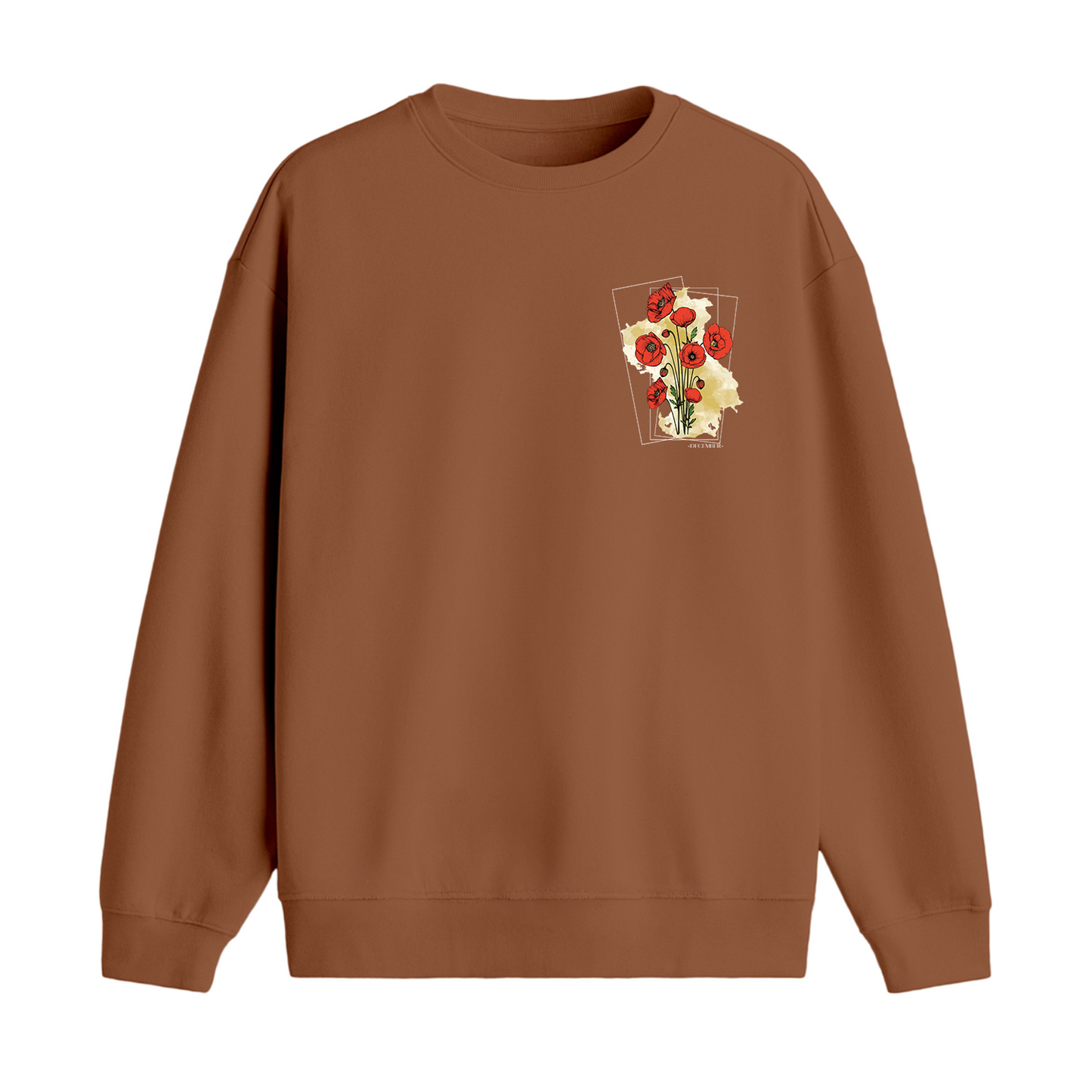 December Scarlet Bloom Premium Sweatshirt