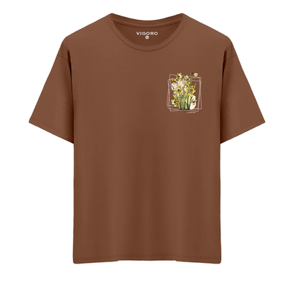 Februari Golden Bloom Oversize T-Shirt