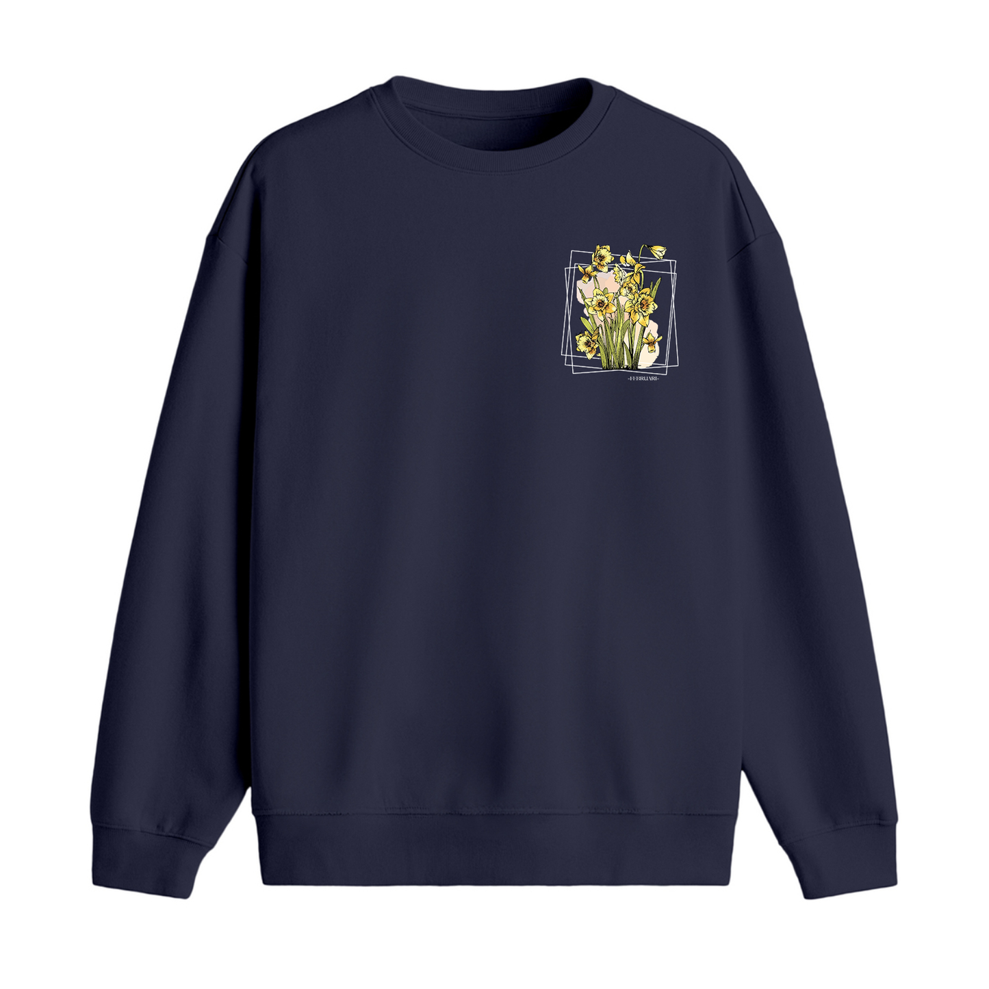 Februari Golden Bloom Premium Sweatshirt