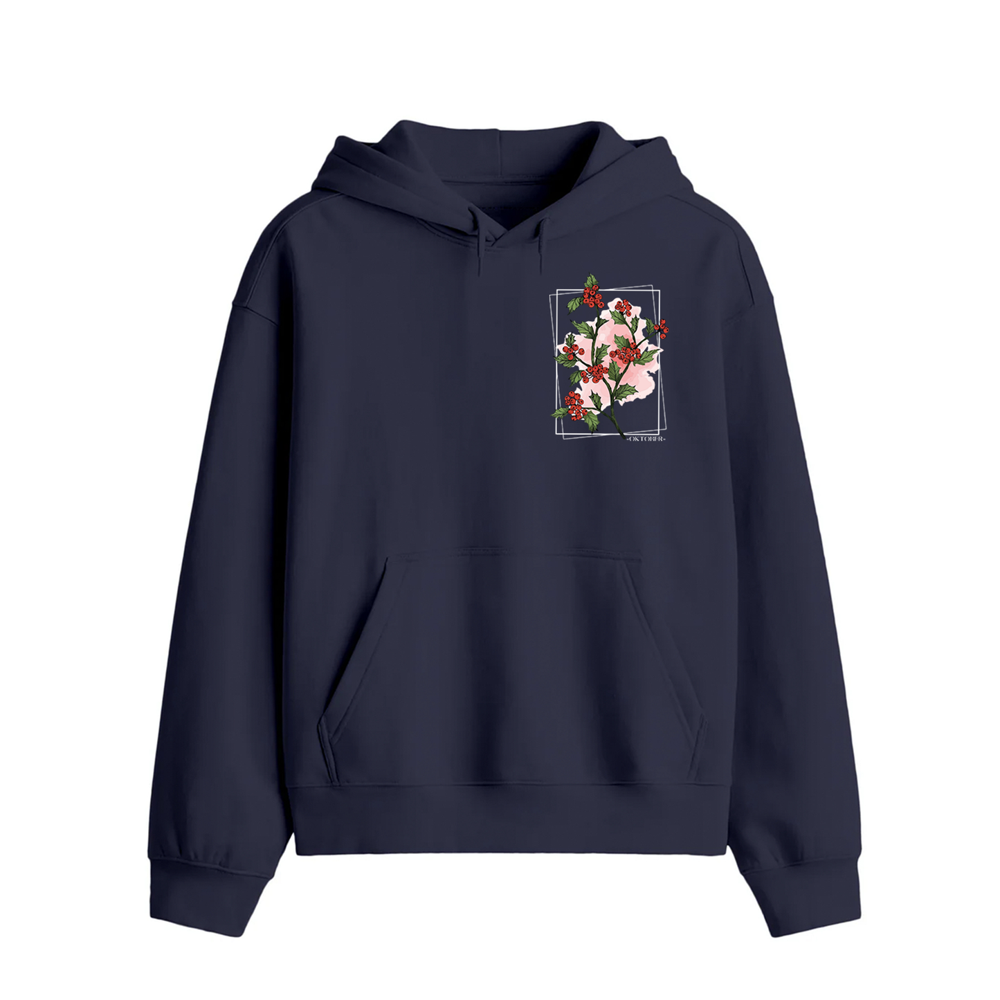 Oktober Crimson Bloom Premium Hoodie