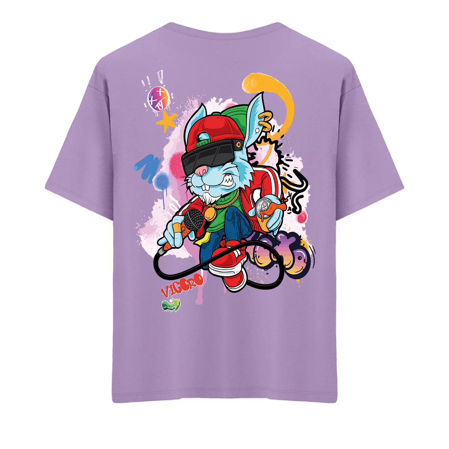 Graffiti Bunny Oversize T-Shirt