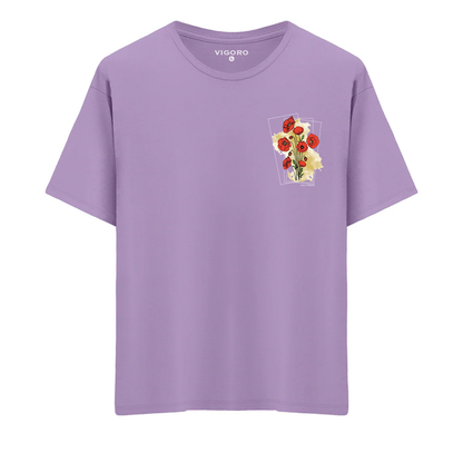 December Scarlet Bloom Oversize T-Shirt