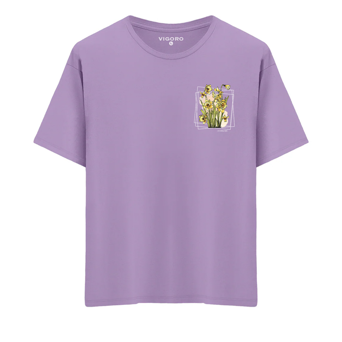 Februari Golden Bloom Oversize T-Shirt
