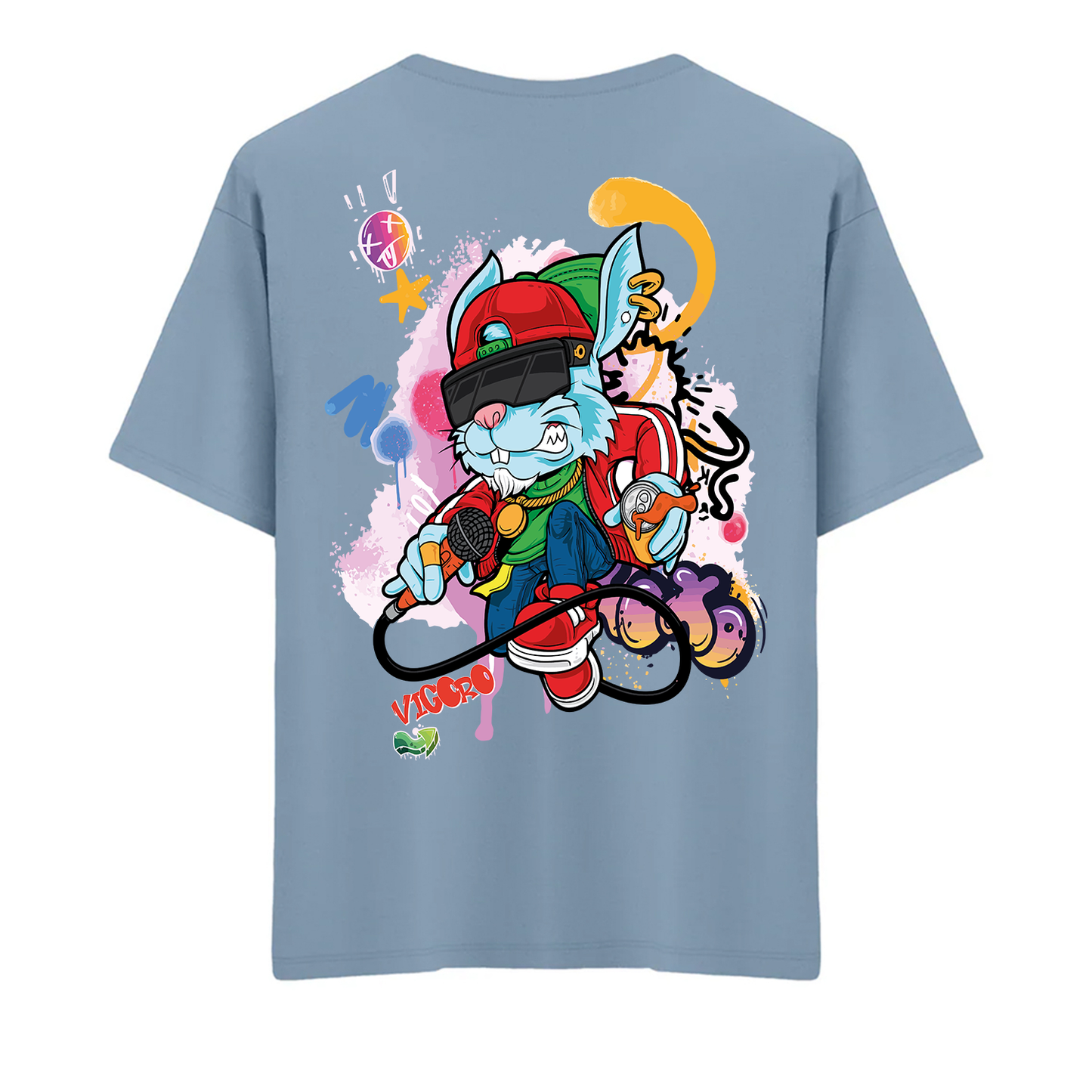 Graffiti Bunny Oversize T-Shirt