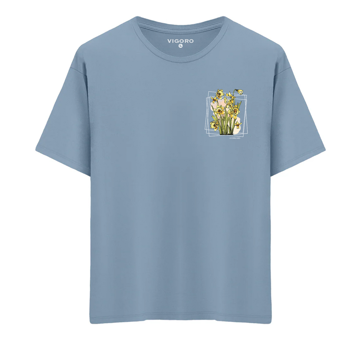 Februari Golden Bloom Regular Fit T-Shirt