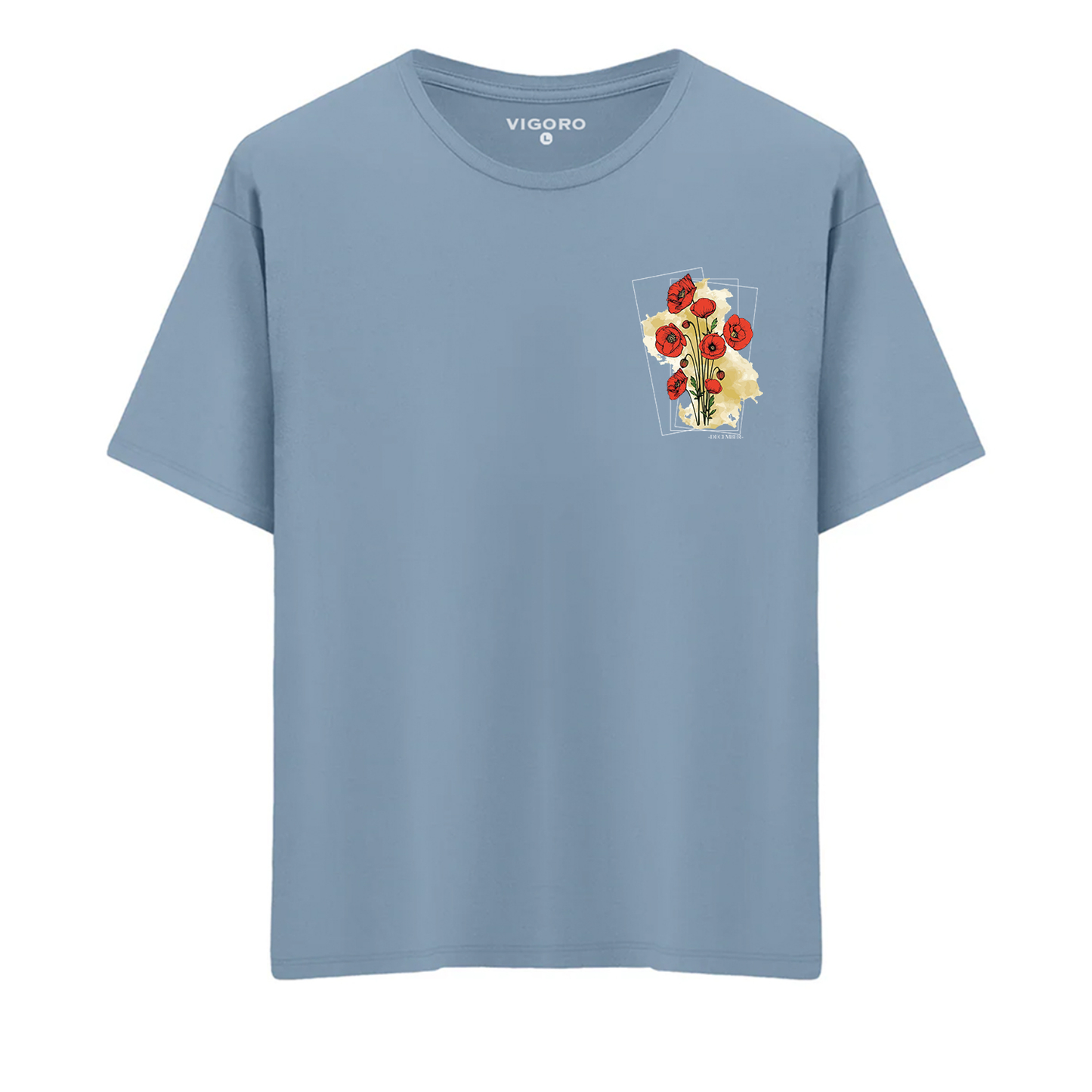 December Scarlet Bloom Oversize T-Shirt