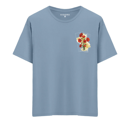 December Scarlet Bloom Oversize T-Shirt