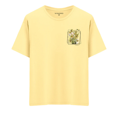 Februari Golden Bloom Oversize T-Shirt