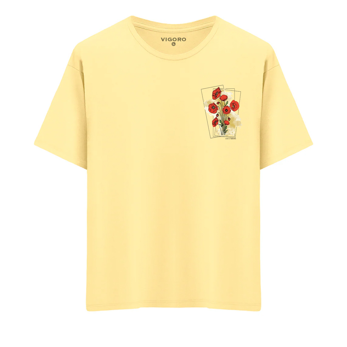 December Scarlet Bloom Oversize T-Shirt