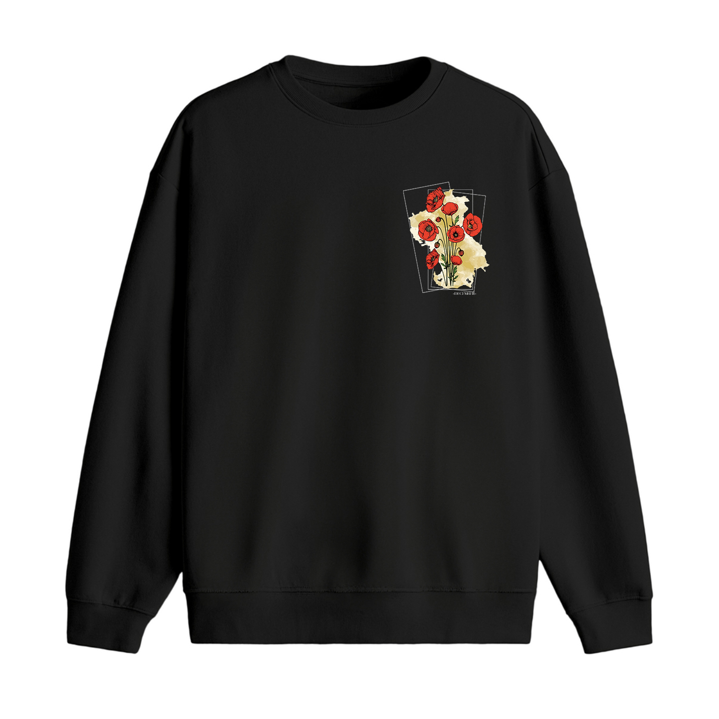 December Scarlet Bloom Premium Sweatshirt