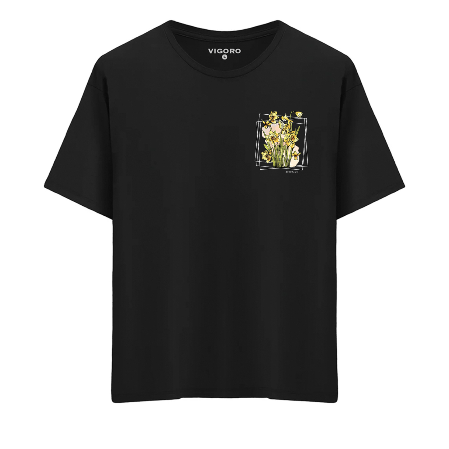 Februari Golden Bloom Oversize T-Shirt