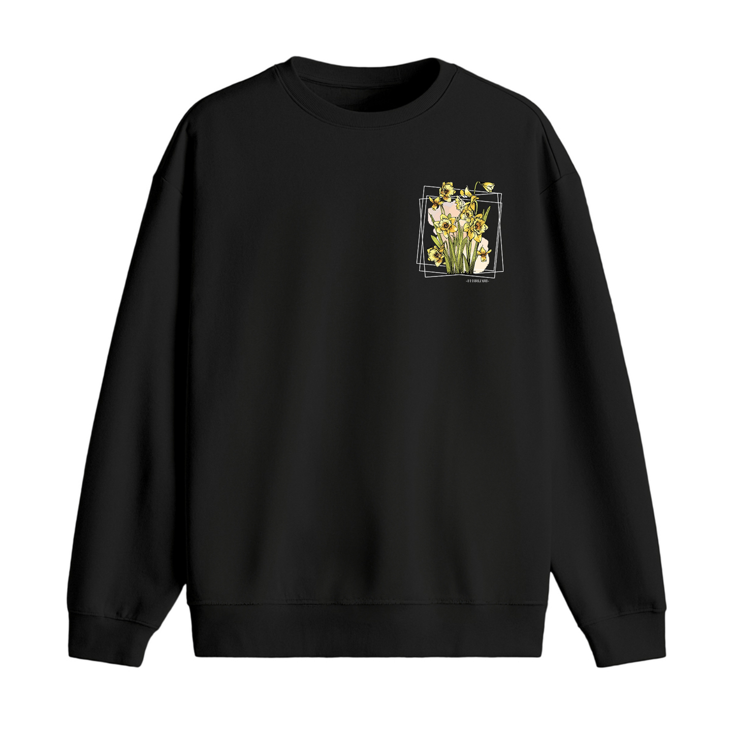 Februari Golden Bloom Premium Sweatshirt